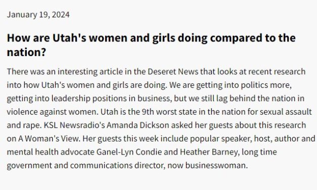 A Woman’s View: How are Utah’s women and girls doing compared to the nation?